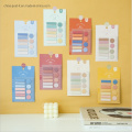 Colorful Macaron Series Sticky Notes with Plastic Ruler Set
